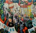 ,Praha staré město, olej, plátno, 100 x 90 cm,2022